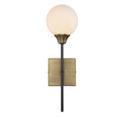 Meridian M90003-79 One Light Wall Sconce in Oiled Rubbed Bronze with Natural Brass