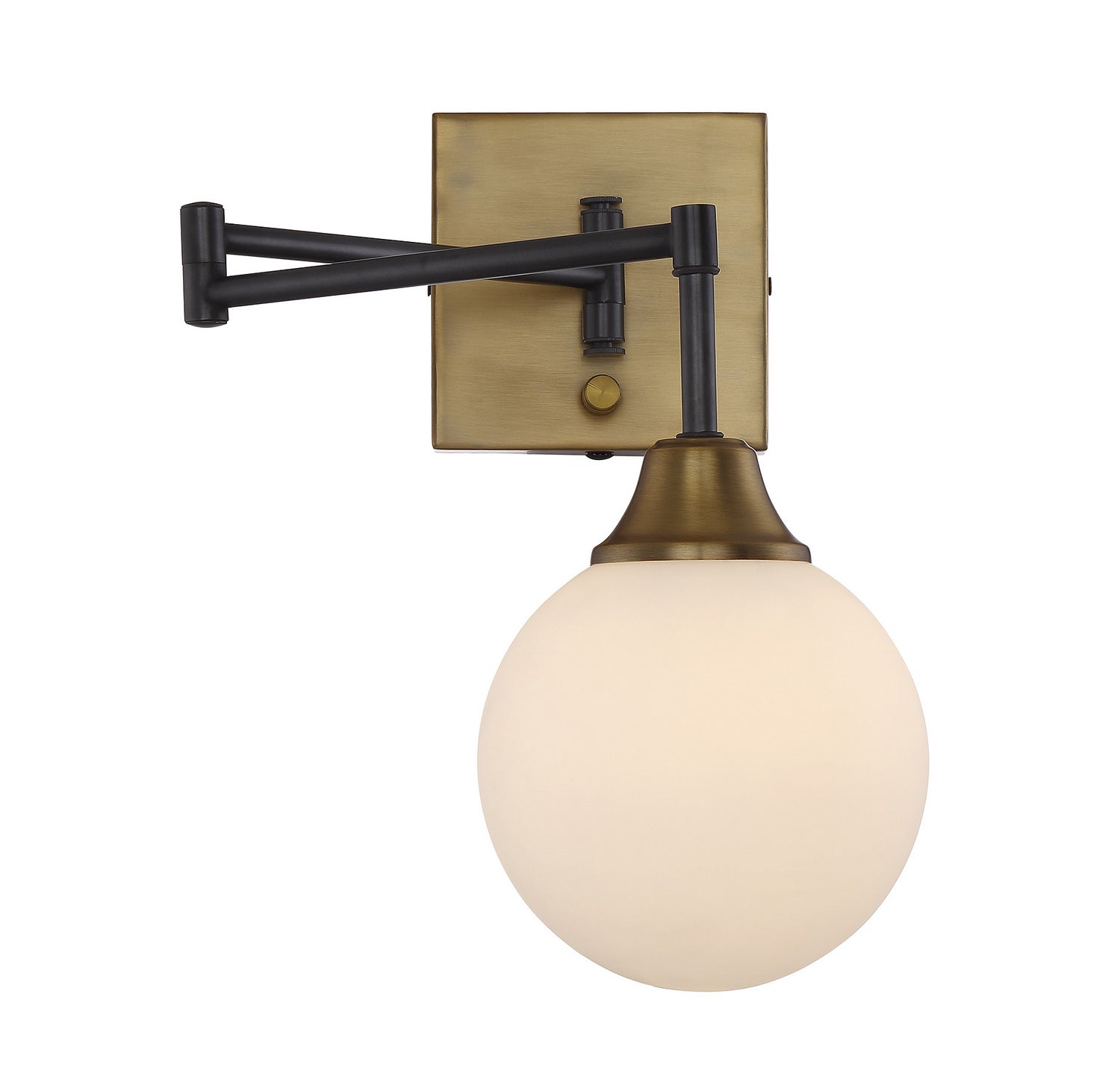 Meridian M90006-79 One Light Wall Sconce in Oiled Rubbed Bronze with Natural Brass