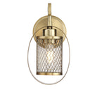 Meridian M90015NB One Light Wall Sconce in Natural Brass