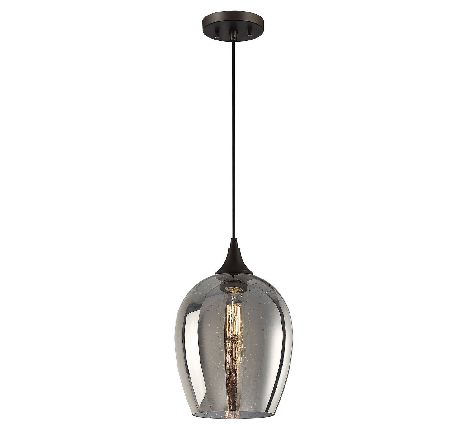 Meridian M70076ORB One Light Mini Pendant in Oil Rubbed Bronze