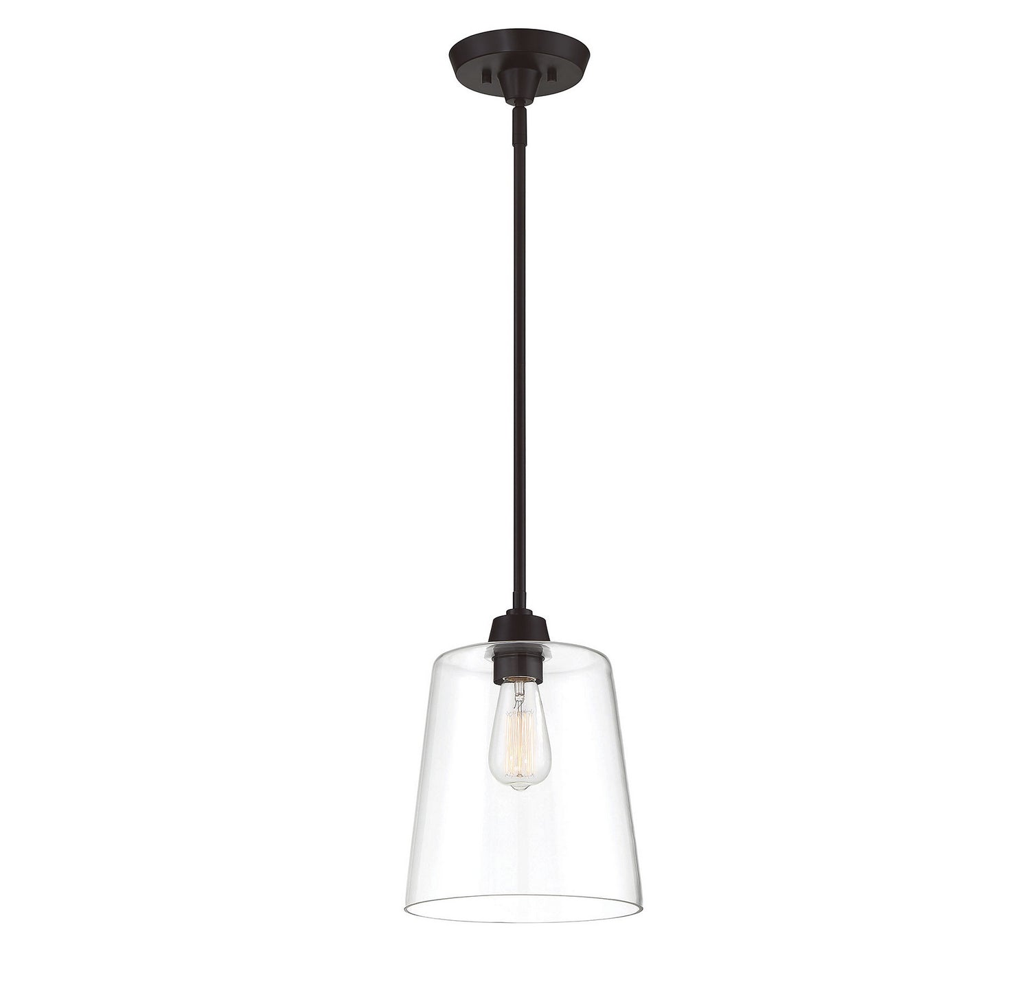 Meridian M70081ORB One Light Pendant in Oil Rubbed Bronze