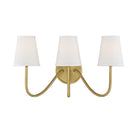 Meridian M90056NB Three Light Wall Sconce in Natural Brass