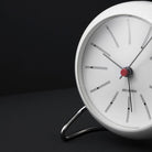 Arne Jacobsen Clocks 43675 Bankers Table Clock in White