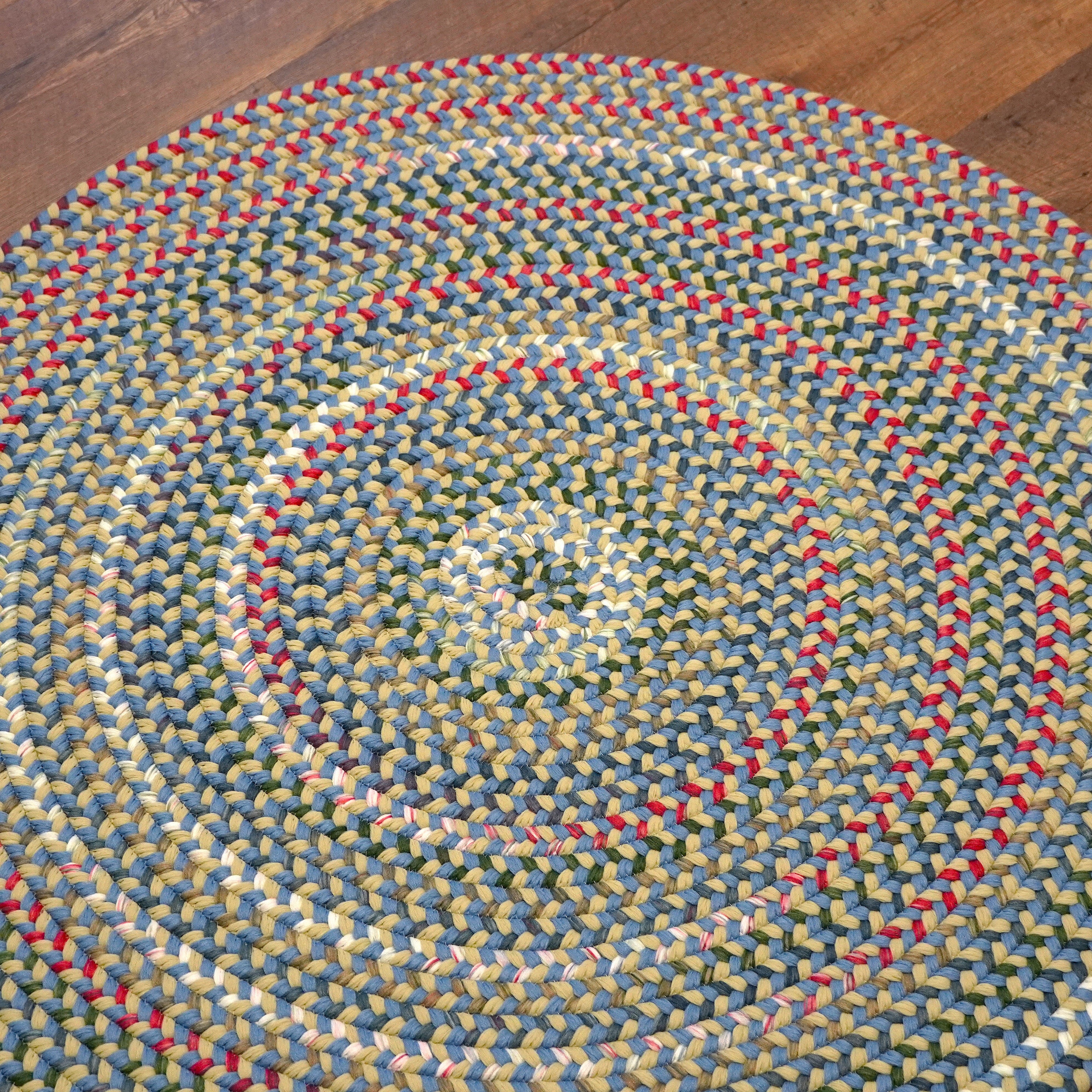 Ashland Braid Round Celery Sky Multi AS93