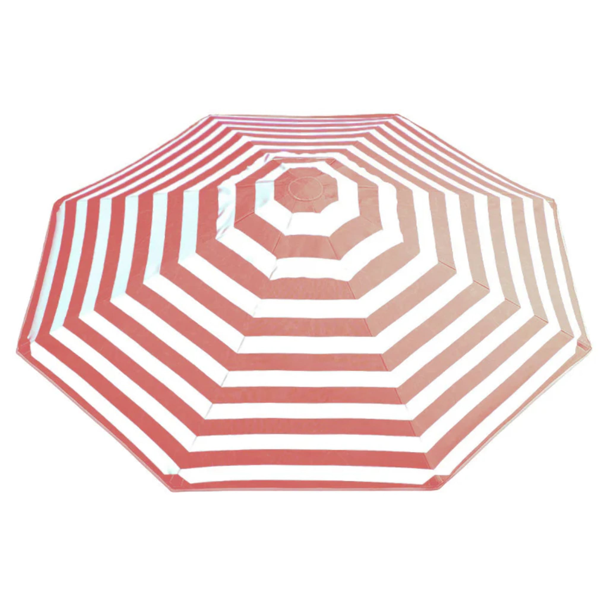 Elegant coral stripe Caspar Patio Umbrella with 2.8m canopy, UPF50+ sun protection, and durable materials for stylish outdoor spaces.