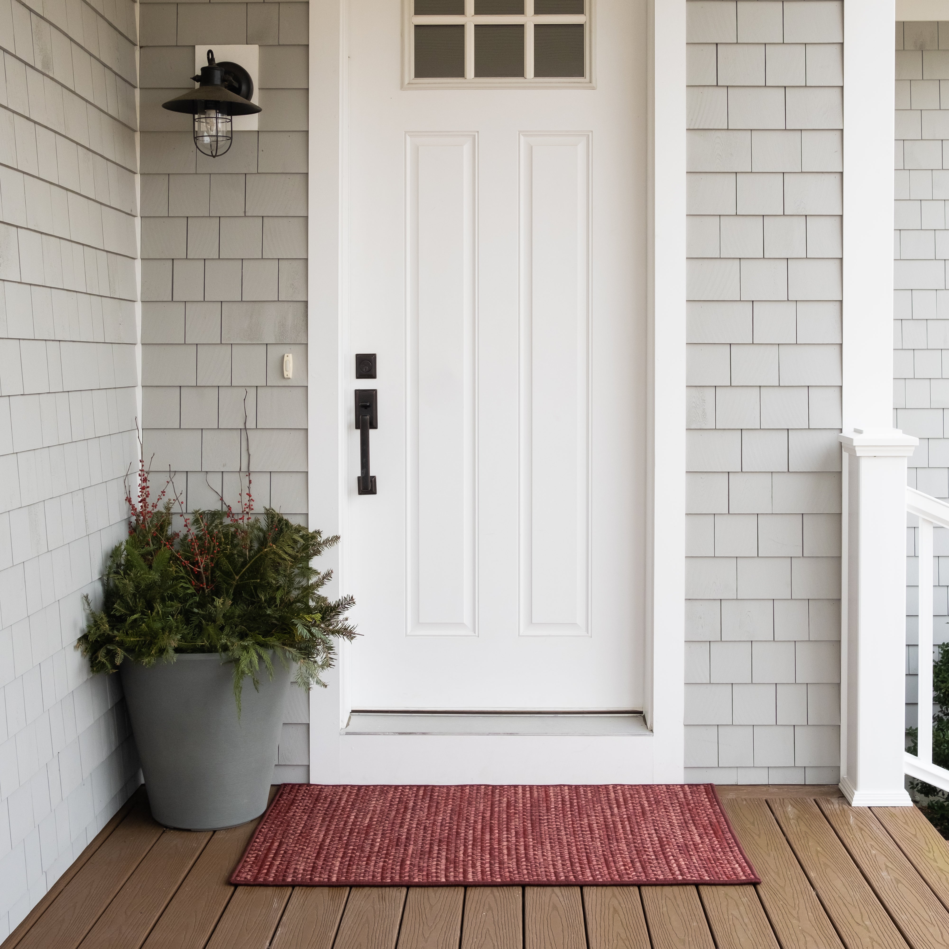 Crestwood Tweed Doormats Autumn Red CR48