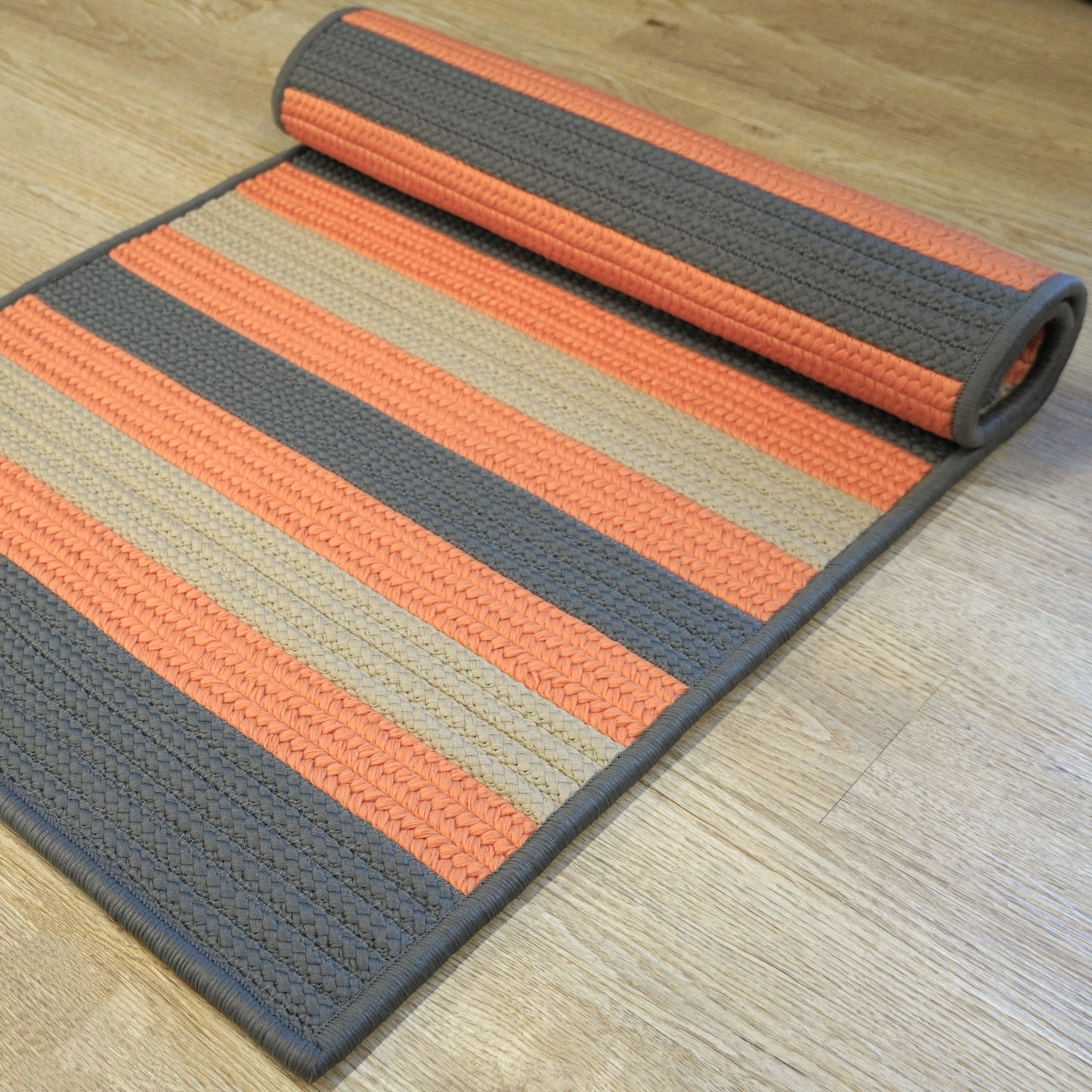 Reed Stripe Runner Rusted Grey ED96