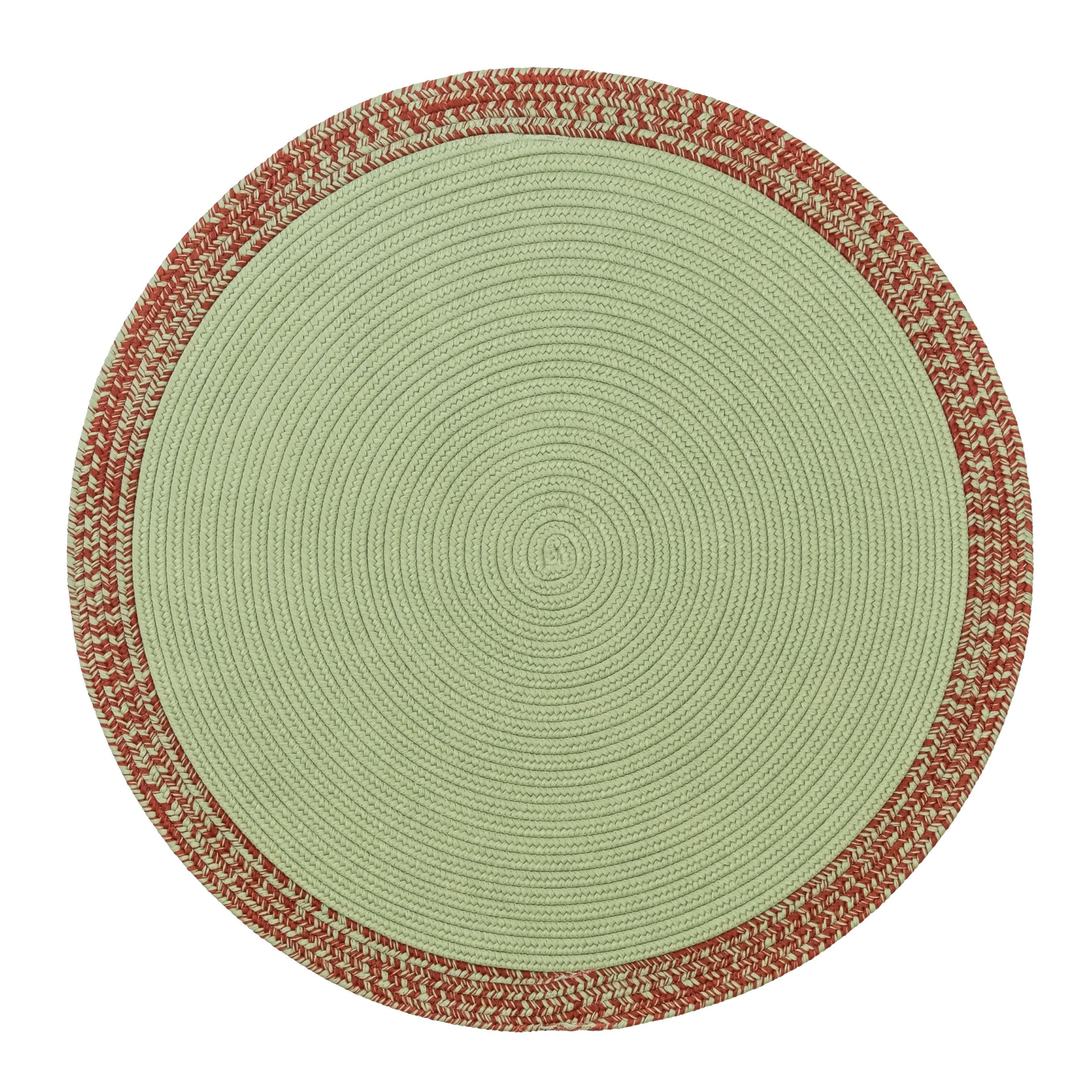 Bordered Under-Tree Christmas Reversible Round Rug Green EE12