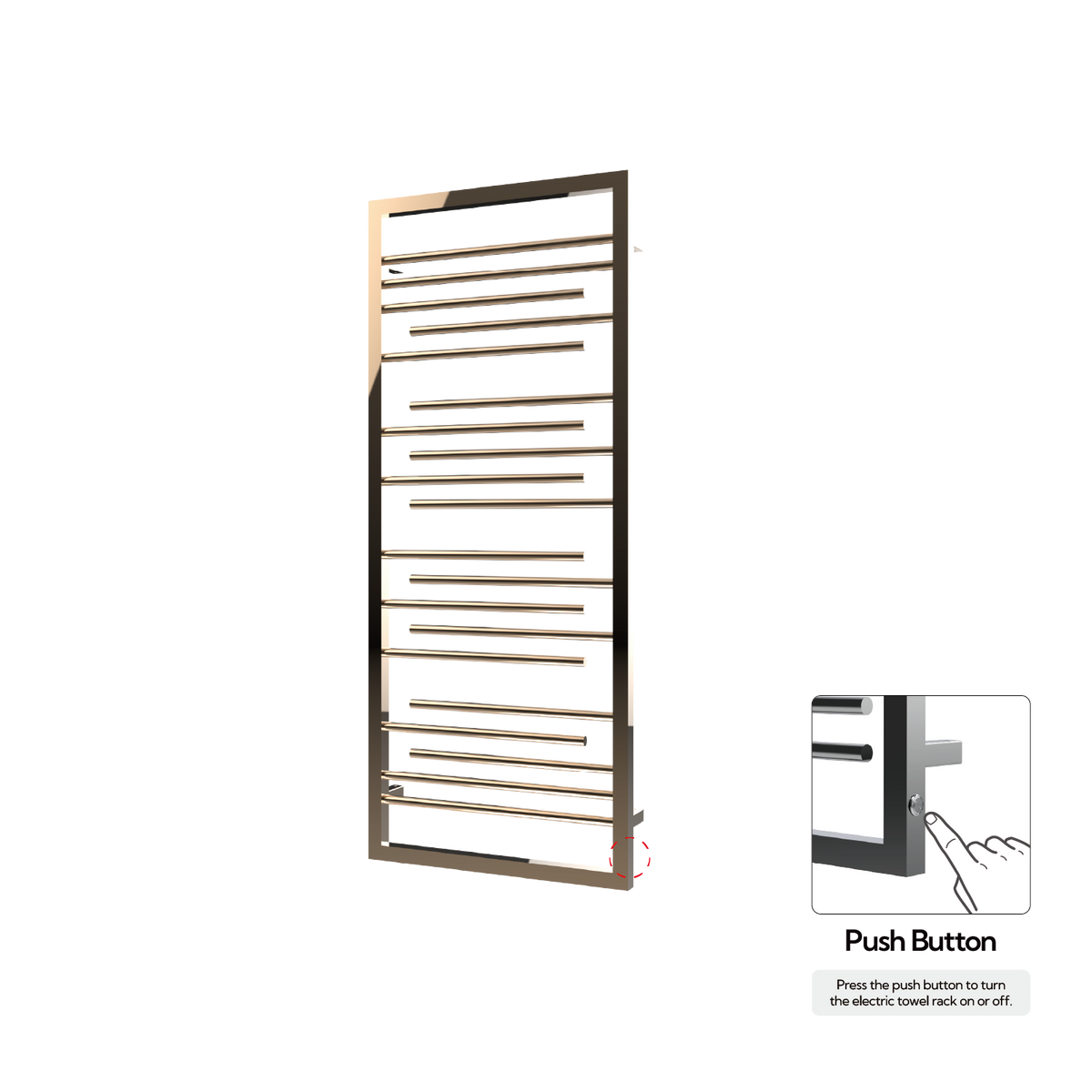 P&Bhusri G22-M-PBZ-N G22 Towel Warmer in PVD Polished Bronze