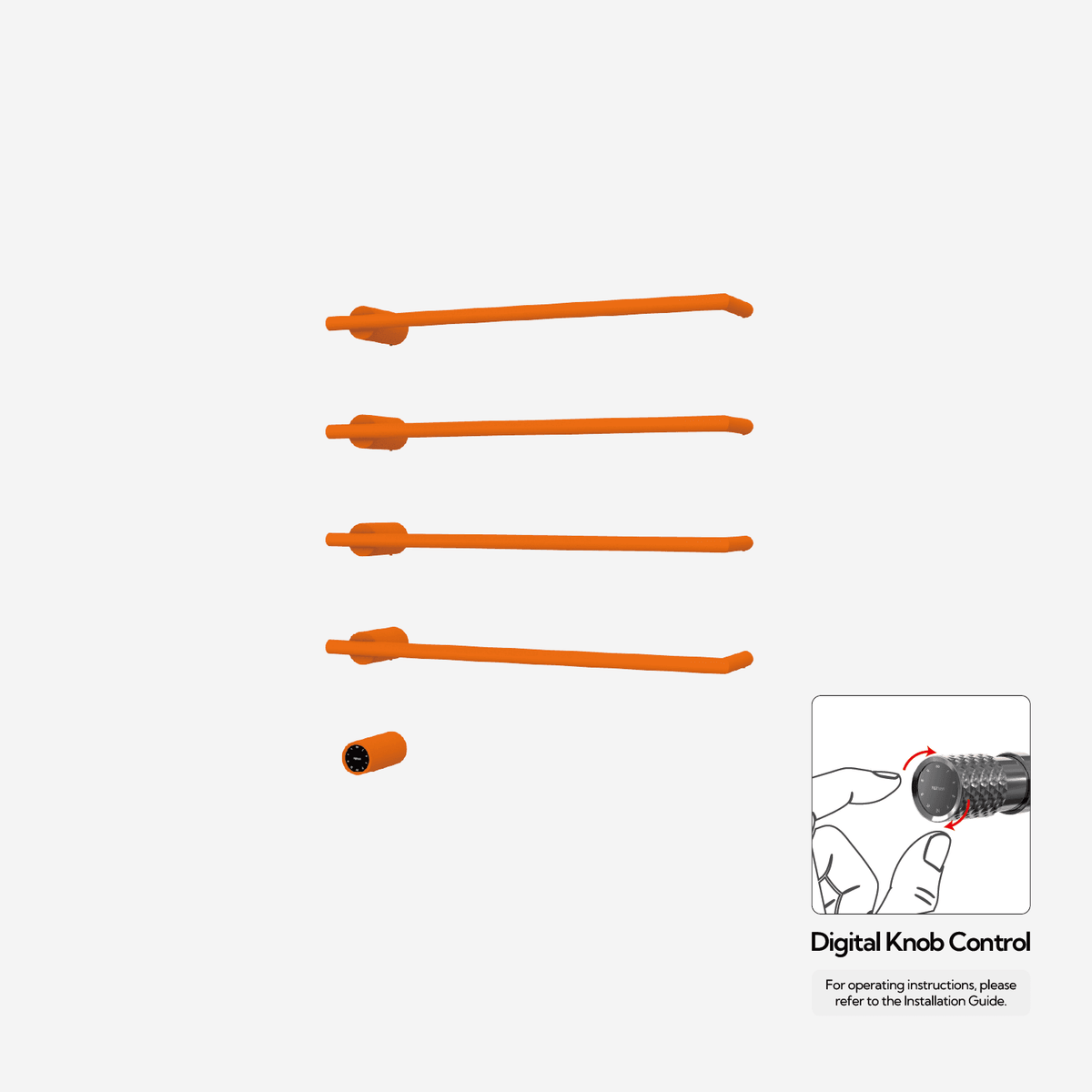 P&Bhusri G26-L-SOR-XY G26 Towel Warmer in Sienna Orange
