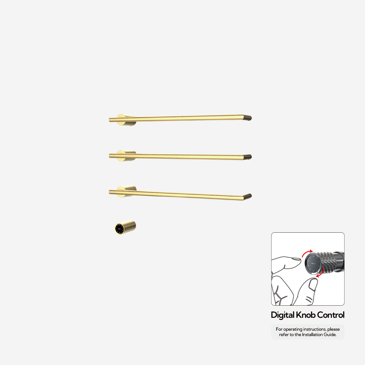 P&Bhusri G26-M-BLG-XY G26 Towel Warmer in PVD Brushed Luxury Gold