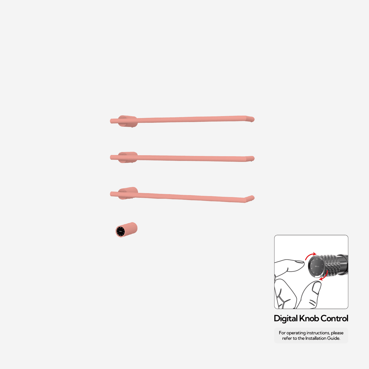 P&Bhusri G26-M-BPK-XY G26 Towel Warmer in Blossom Pink