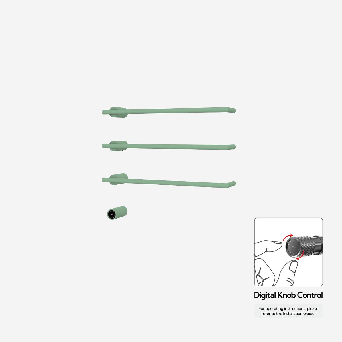P&Bhusri G26-M-CGR-XY G26 Towel Warmer in Celadon Green