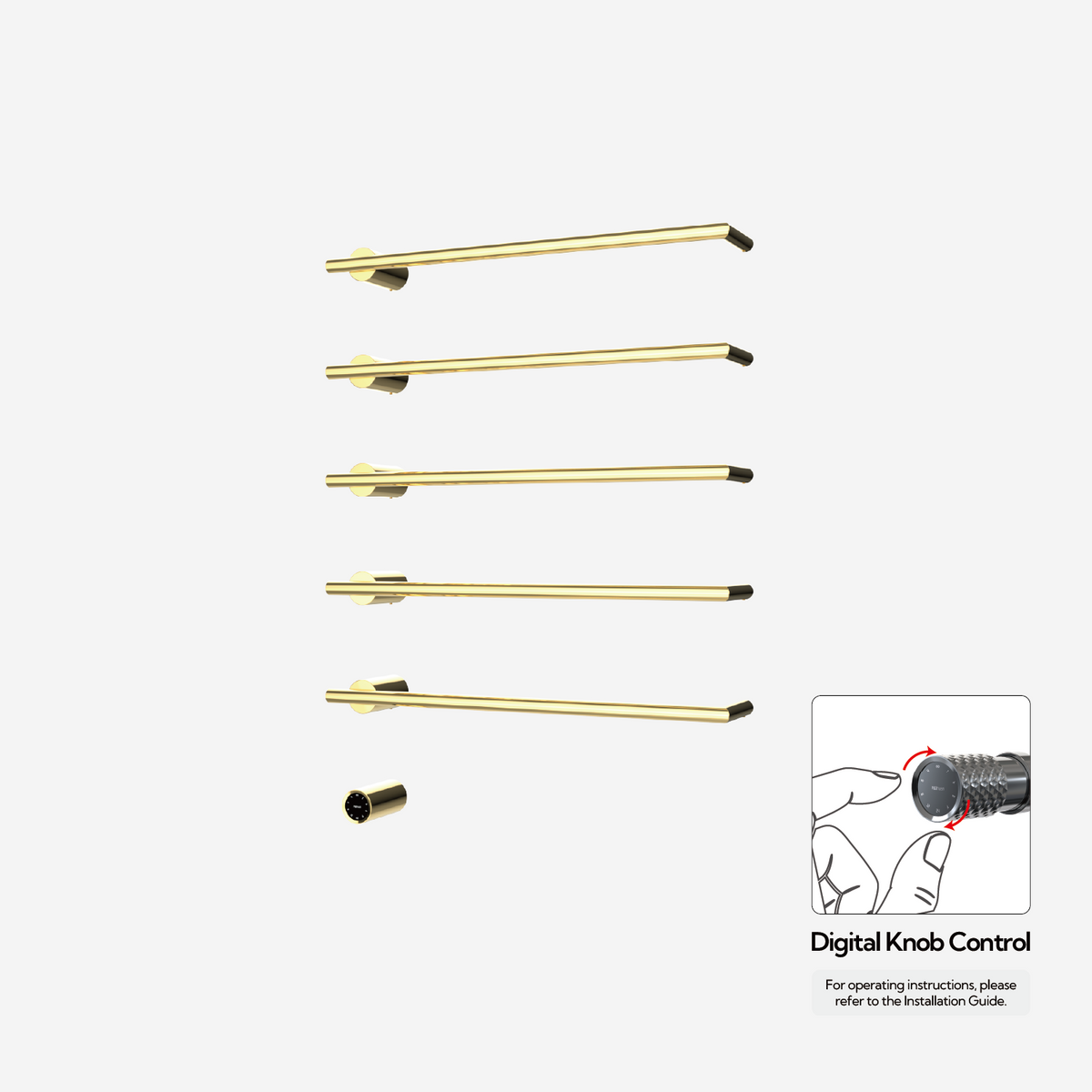P&Bhusri G26-XL-PBR-XY G26 Towel Warmer in PVD Polished Brass