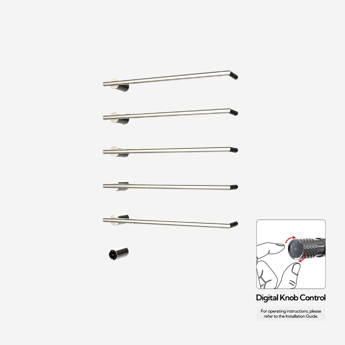 P&Bhusri G26-XL-PNI-XY G26 Towel Warmer in PVD Polished Nickel
