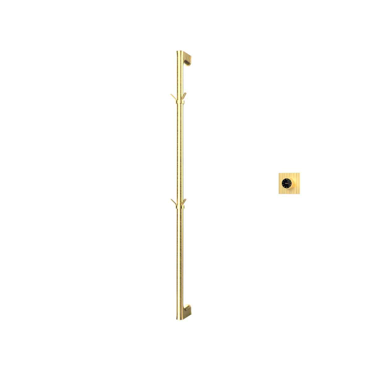 P&Bhusri G27-M-BBR-XM G27 Towel Warmer in PVD Brushed Brass