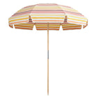 Classic Amore Stripe Gelato Jardin Patio Umbrella by Basil Bangs with UPF50+ sun protection, durable fabrics, and elegant canopy for outdoor style.