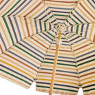 Basil Bangs Jardin Patio Umbrella with premium fixtures, fringing, and water-repellent fabric for lasting outdoor charm.