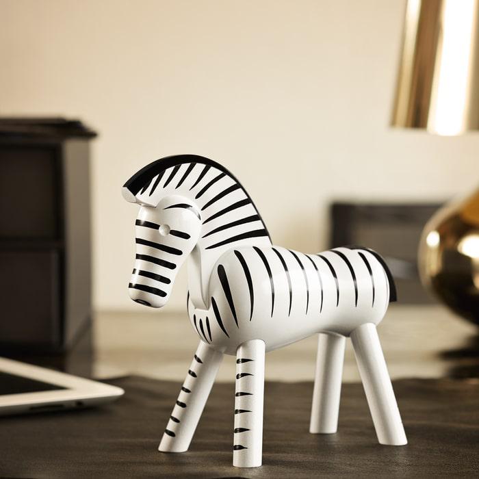 Kay Bojesen 39421 Zebra Wooden Figurine in Black/White