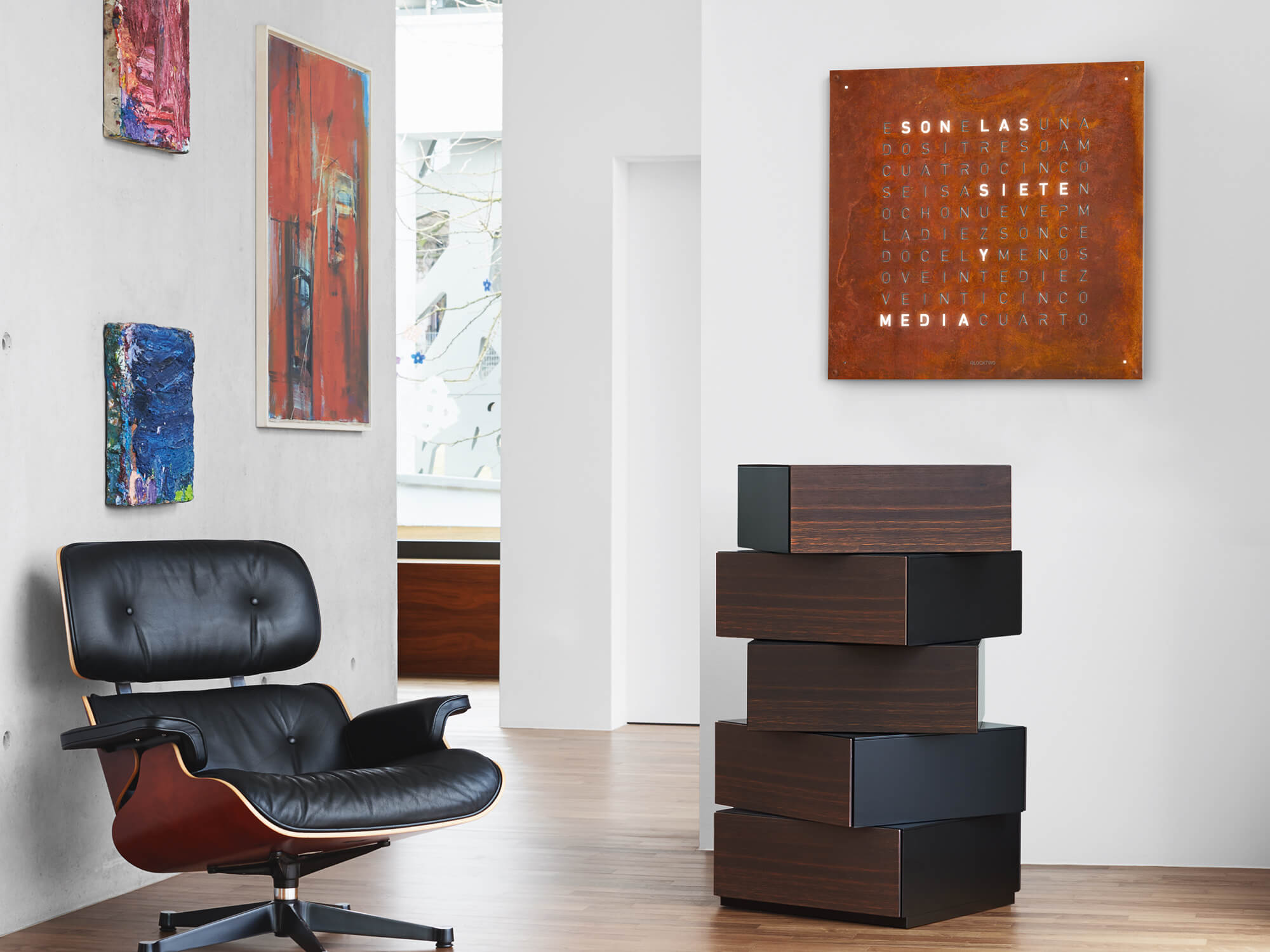 QLOCKTWO Q180V1RT QLOCKTWO EARTH 180 Rust