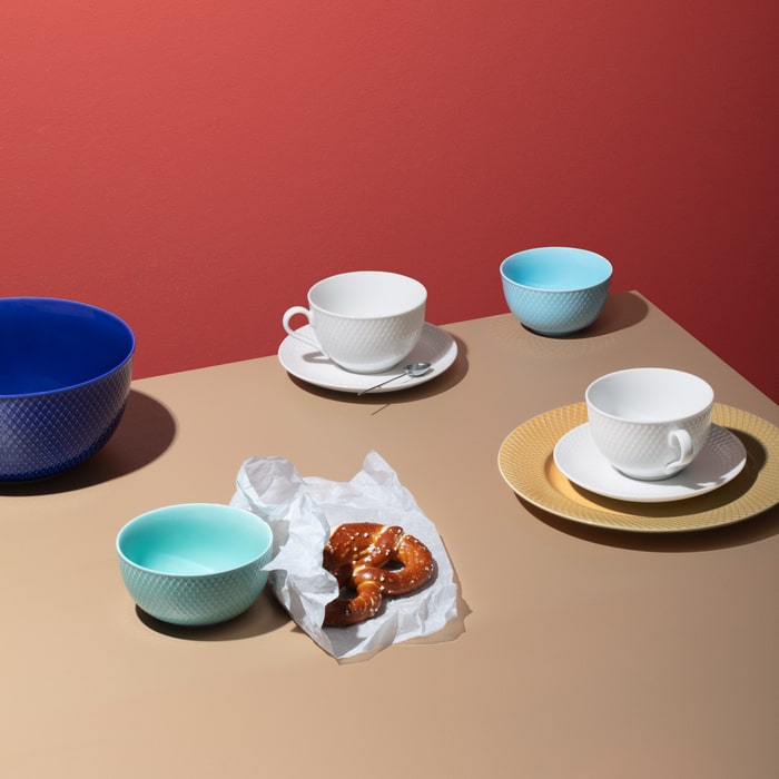 Lyngby Porcelæn 201905 Rhombe Color Bowl in Aqua