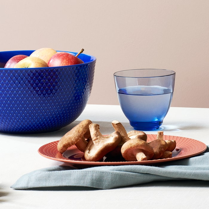 Lyngby Porcelæn 201915 Rhombe Color Serving Bowl in Dark Blue