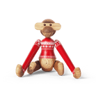 Kay Bojesen 39571 Christmas Jumper Monkey Wooden Figurine in Teak/Limba
