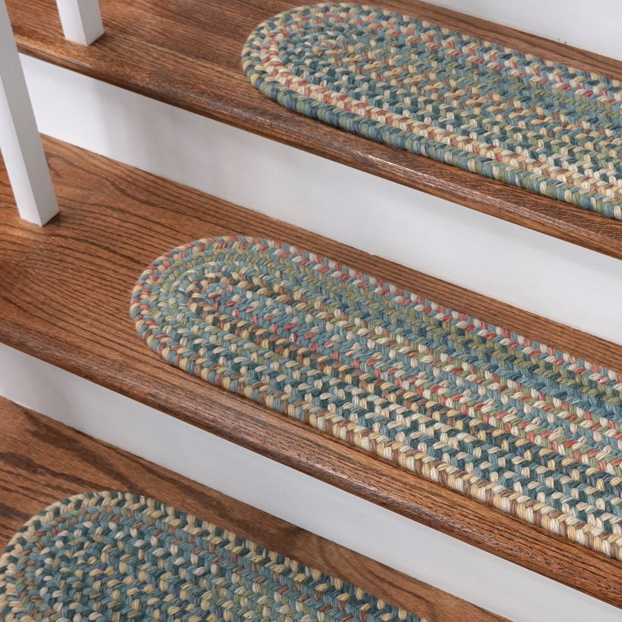 New England Braid Stair Treads Seafoam NE04