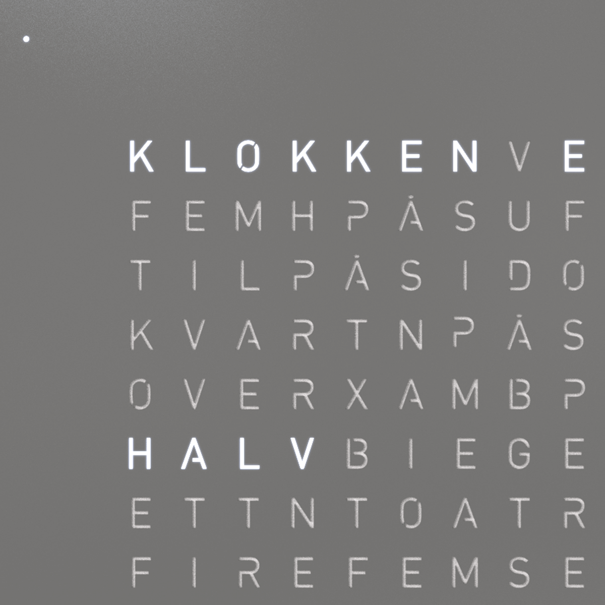 QLOCKTWO FCGRPC QLOCKTWO Earth 45 Frontcover Grey Pepper