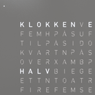 QLOCKTWO FCGRPC QLOCKTWO Earth 45 Frontcover Grey Pepper