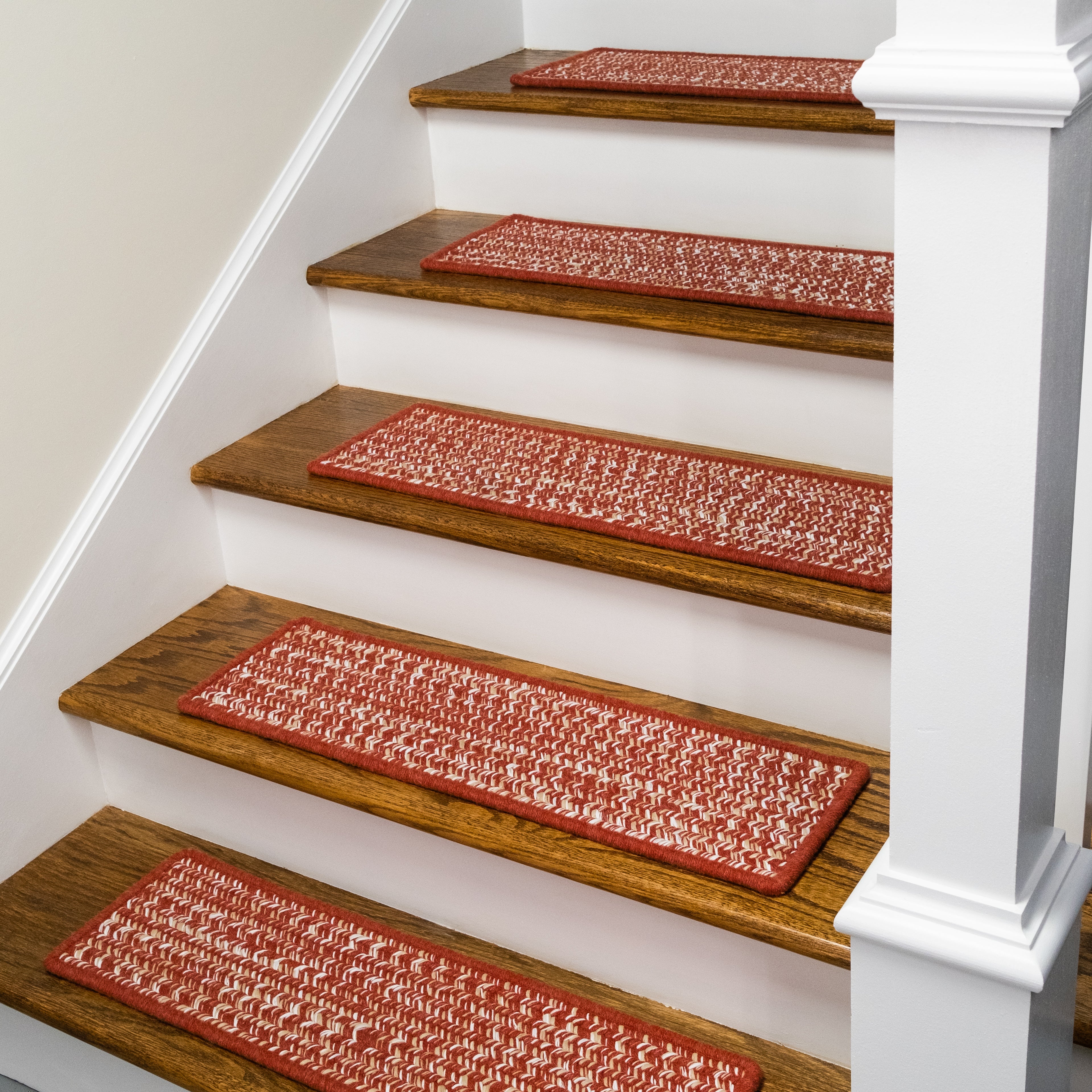 Monterey Wool Tweed Stair Treads Red RY79