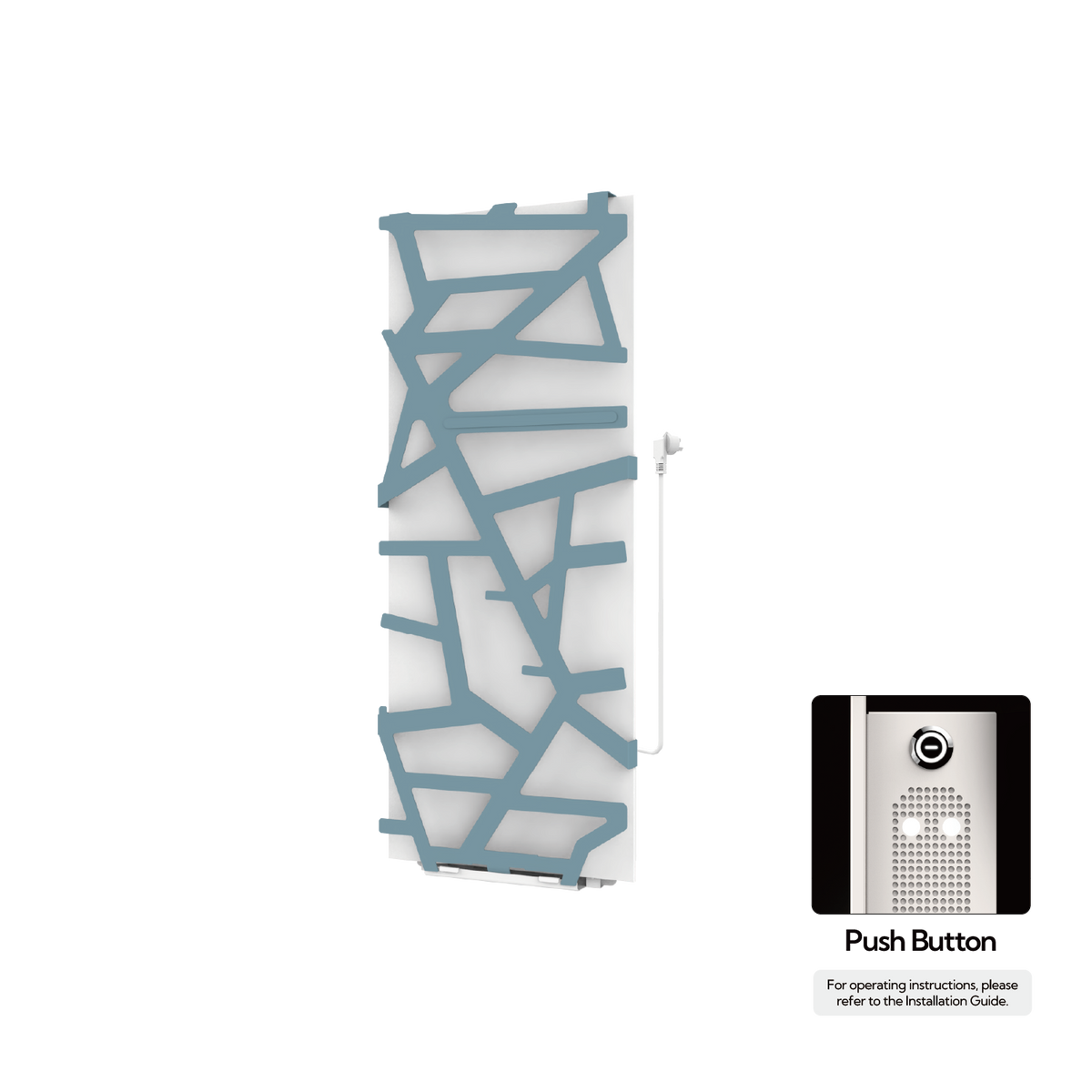 P&Bhusri S08-M-FBL-N S08 Towel Warmer in Frost Blue