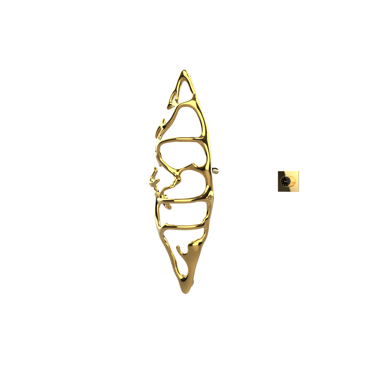 P&Bhusri S1-M-24K-XM Boat of Sage Medium Towel Warmer in PVD 24K Gold