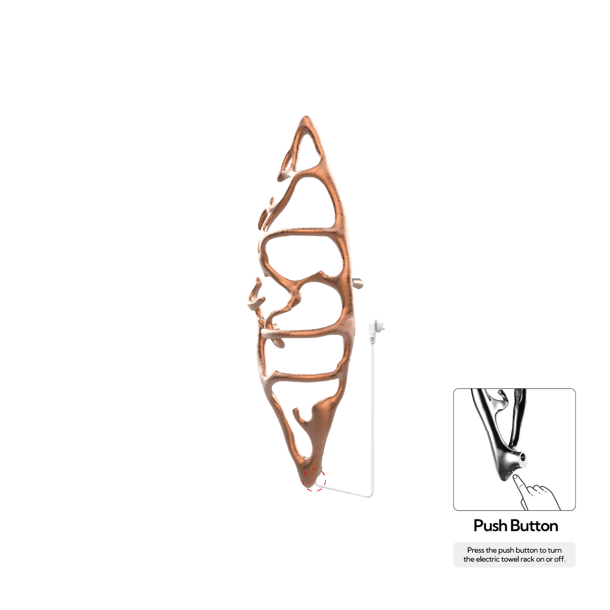 P&Bhusri S1-M-BRG-N-DO Boat of Sage Medium Towel Warmer in PVD Brushed Rose Gold