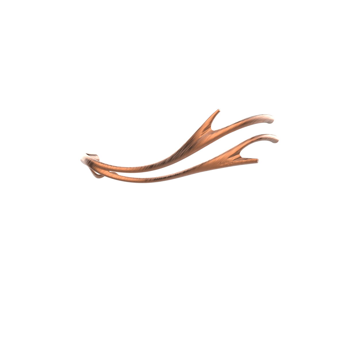 P&Bhusri S2-M-BRG-SC Golden Antlers Towel Warmer in PVD Brushed Rose Gold