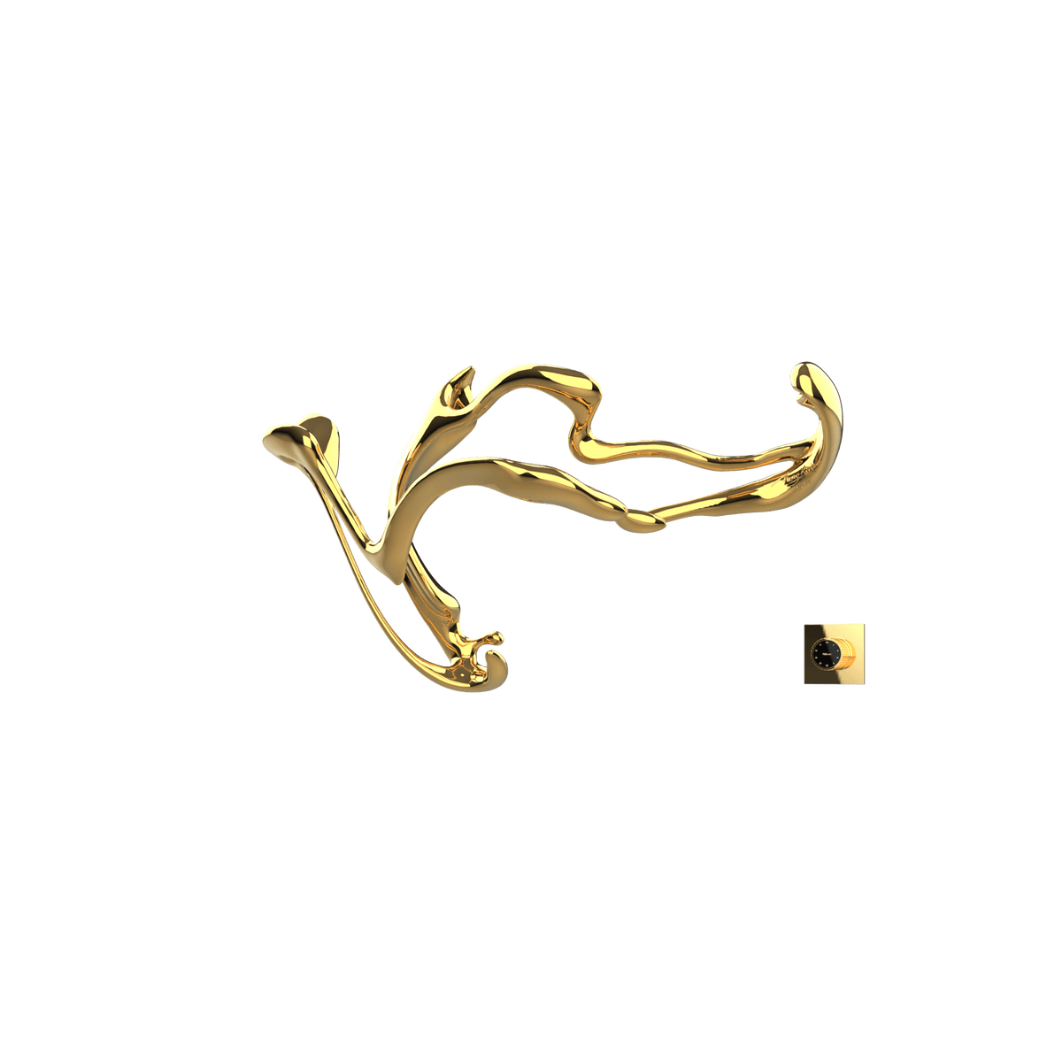 P&Bhusri S3-M-24K-XM The Fountain of Youth Towel Warmer in PVD 24K Gold