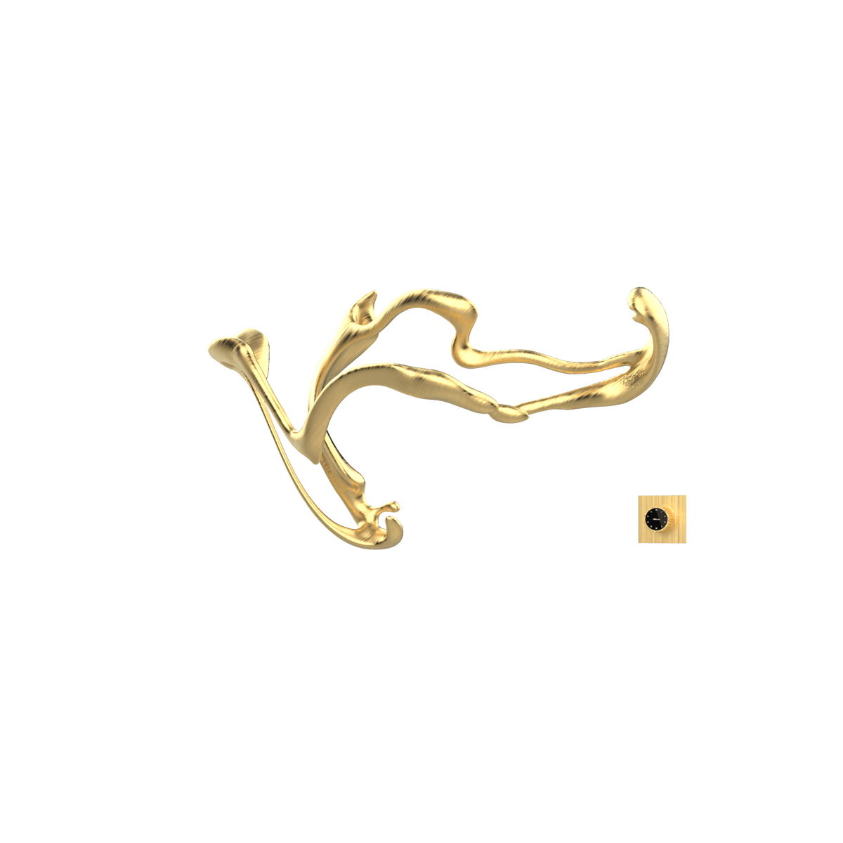 P&Bhusri S3-M-BLG-XM The Fountain of Youth Towel Warmer in PVD Brushed Luxury Gold