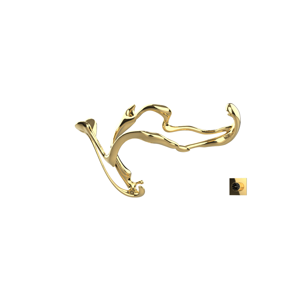P&Bhusri S3-M-LGD-XM The Fountain of Youth Towel Warmer in PVD Polished Luxury Gold