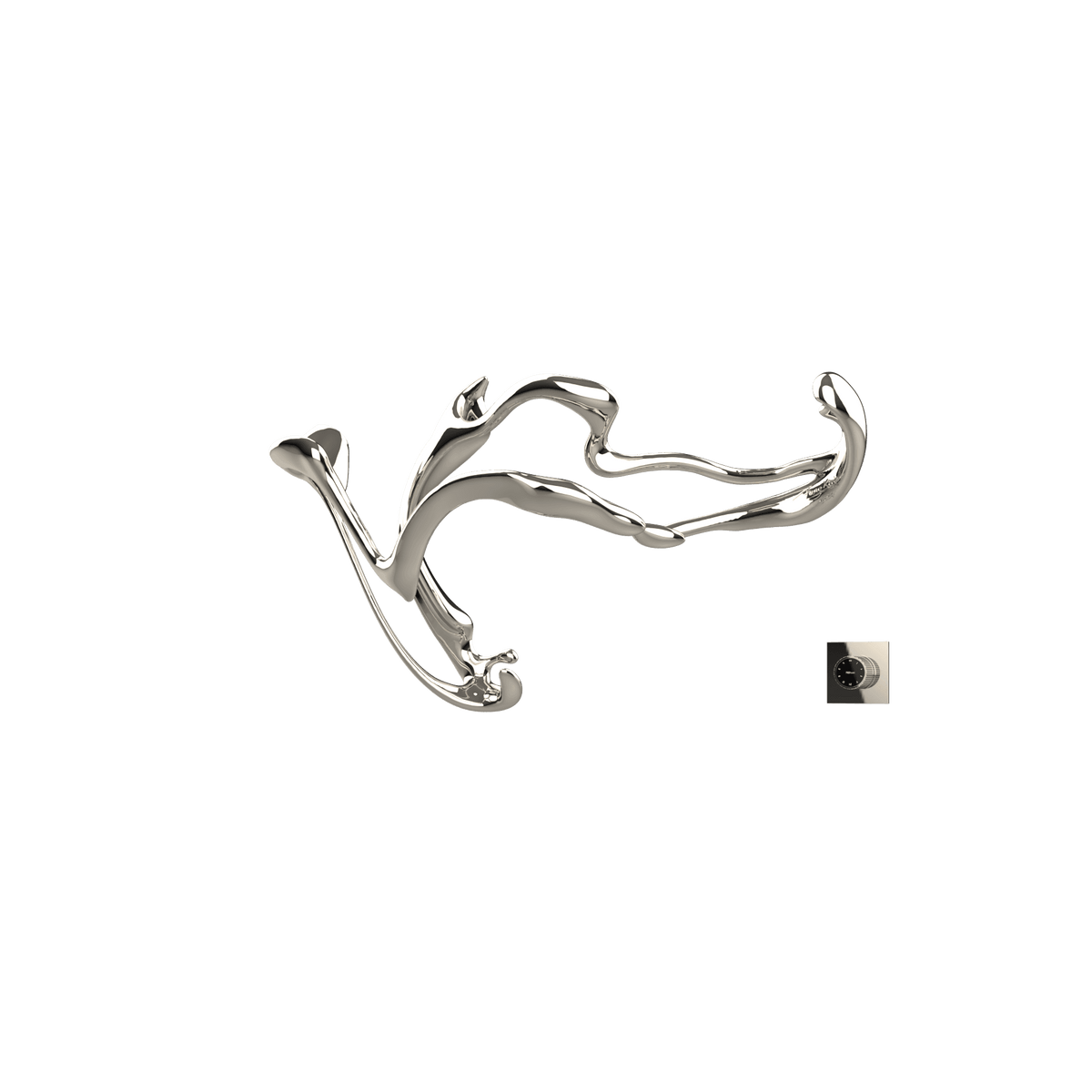 P&Bhusri S3-M-PNI-XM The Fountain of Youth Towel Warmer in PVD Polished Nickel