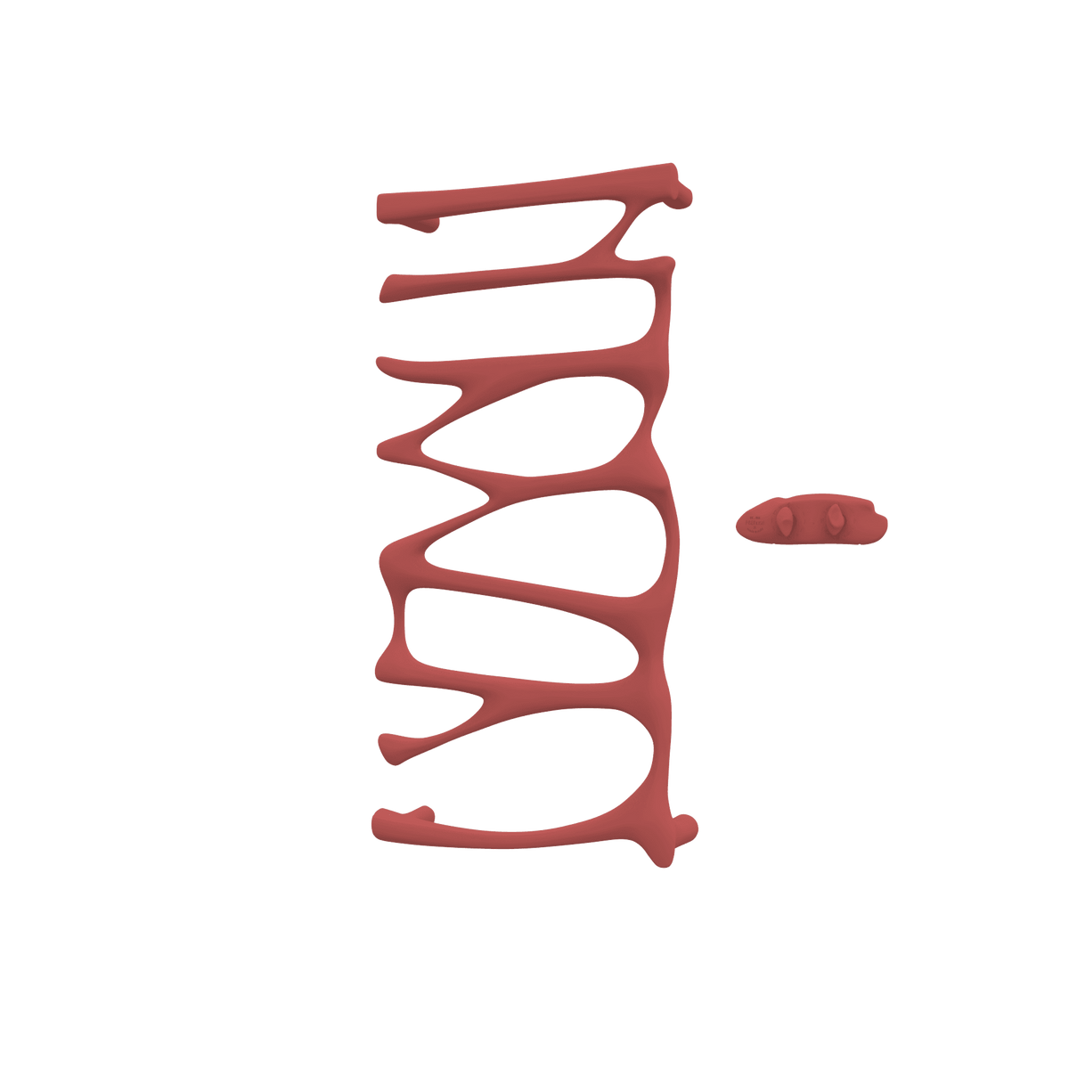 P&Bhusri S5-M-ARD-XA Provence Towel Warmer in Amber Red