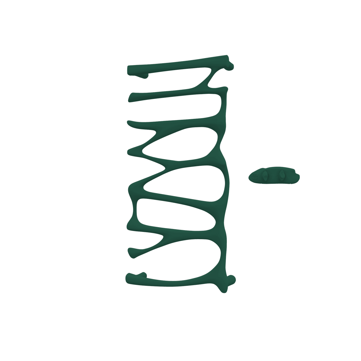 P&Bhusri S5-M-EGR-XA Provence Towel Warmer in Emerald Green
