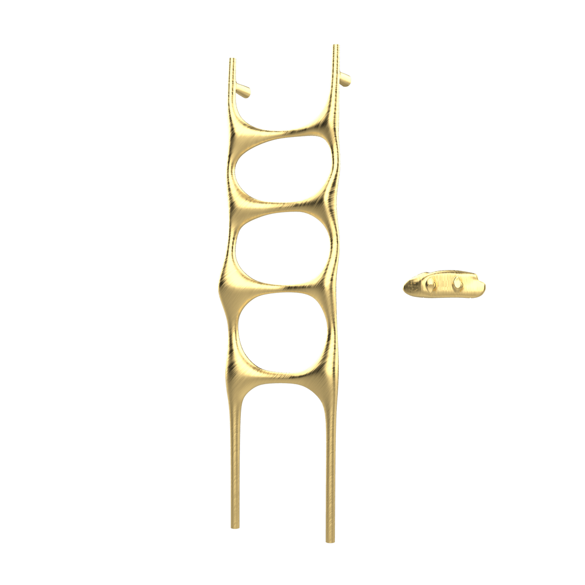 P&Bhusri S6-M-BBR-XA Crete Palace Towel Warmer in PVD Brushed Brass