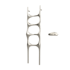 P&Bhusri S6-M-BNI-XA Crete Palace Towel Warmer in PVD Brushed Nickel