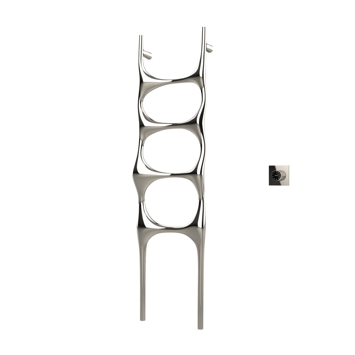 P&Bhusri S6-M-PNI-XM Crete Palace Towel Warmer in PVD Polished Nickel