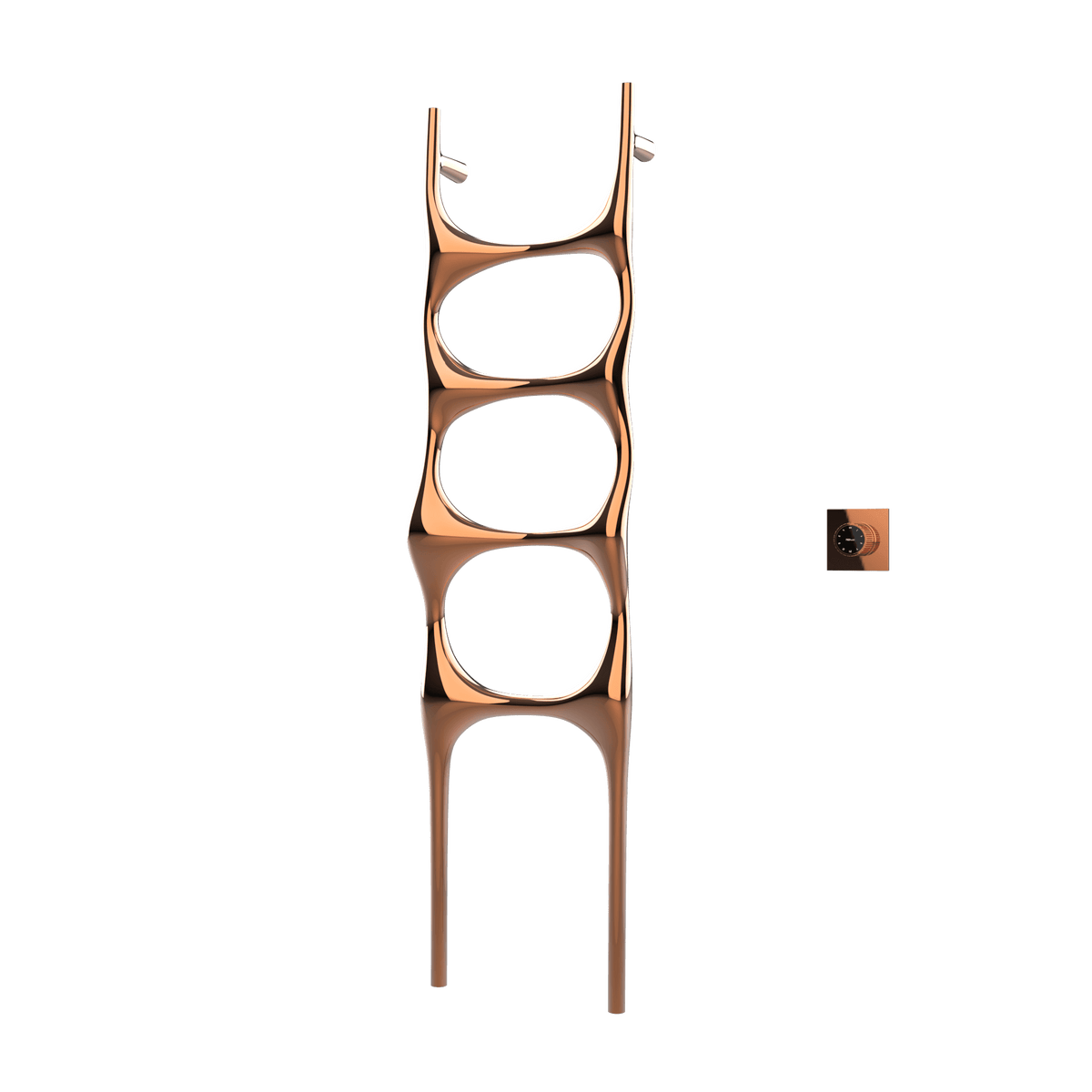 P&Bhusri S6-M-RGD-XM Crete Palace Towel Warmer in PVD Polished Rose Gold