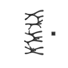 P&Bhusri S7-LMS-BBN-XM Daphne's Branch Large + Medium + Small Towel Warmer in PVD Brushed Black Nickel