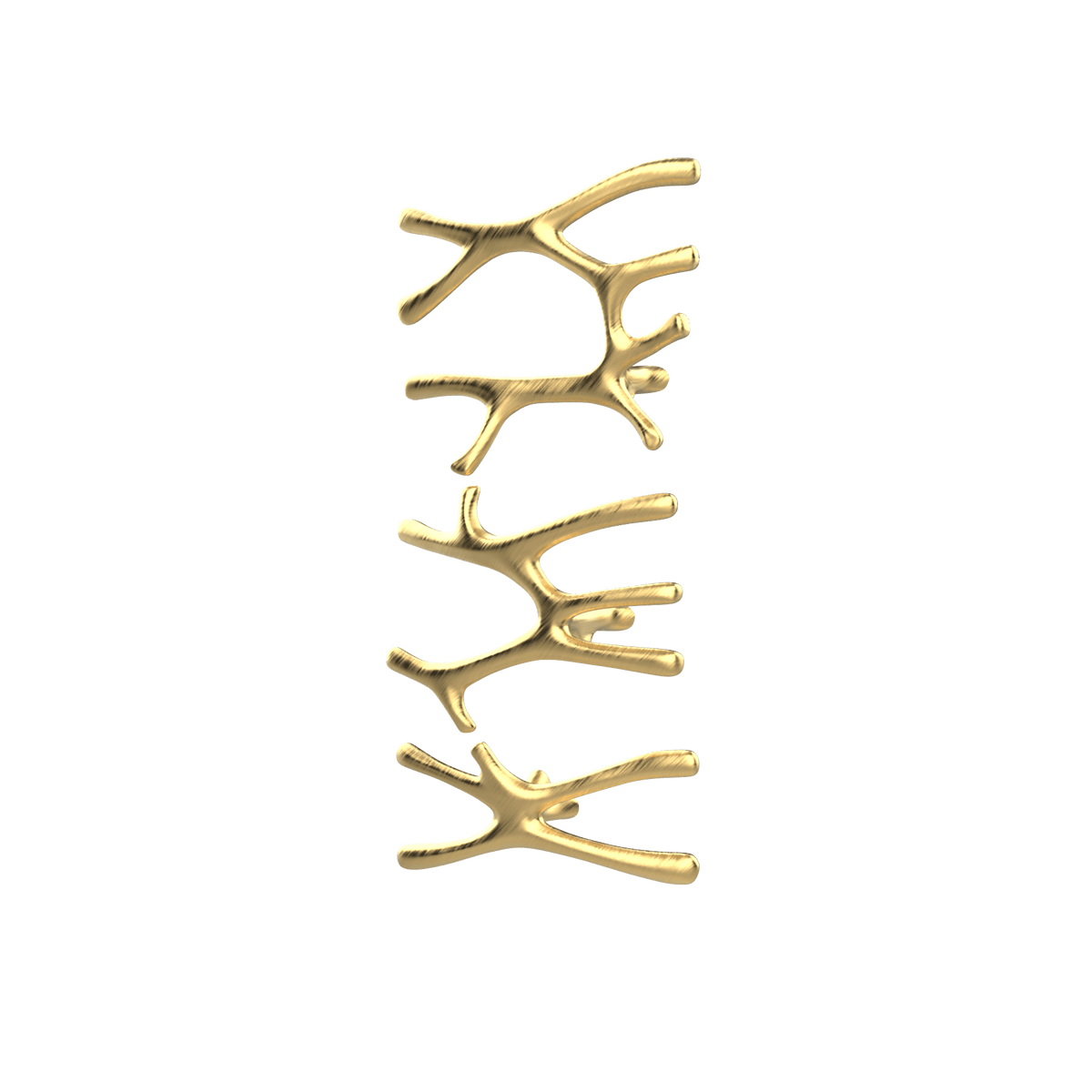 P&Bhusri S7-LMS-BLG-SC Daphne's Branch Large + Medium + Small Towel Warmer in PVD Brushed Luxury Gold