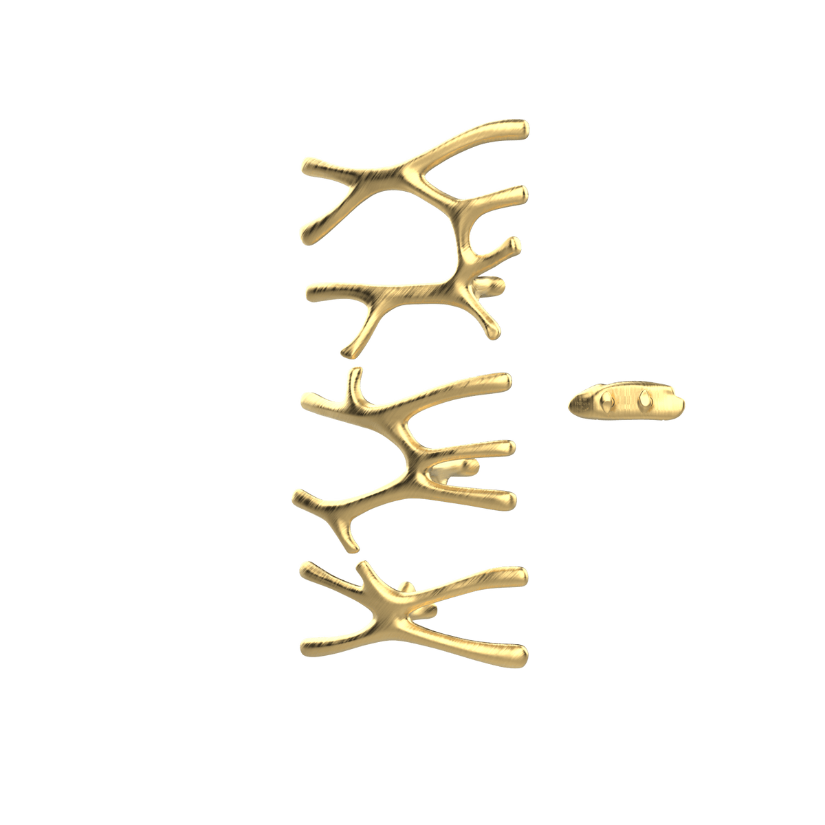 P&Bhusri S7-LMS-BLG-XA Daphne's Branch Large + Medium + Small Towel Warmer in PVD Brushed Luxury Gold