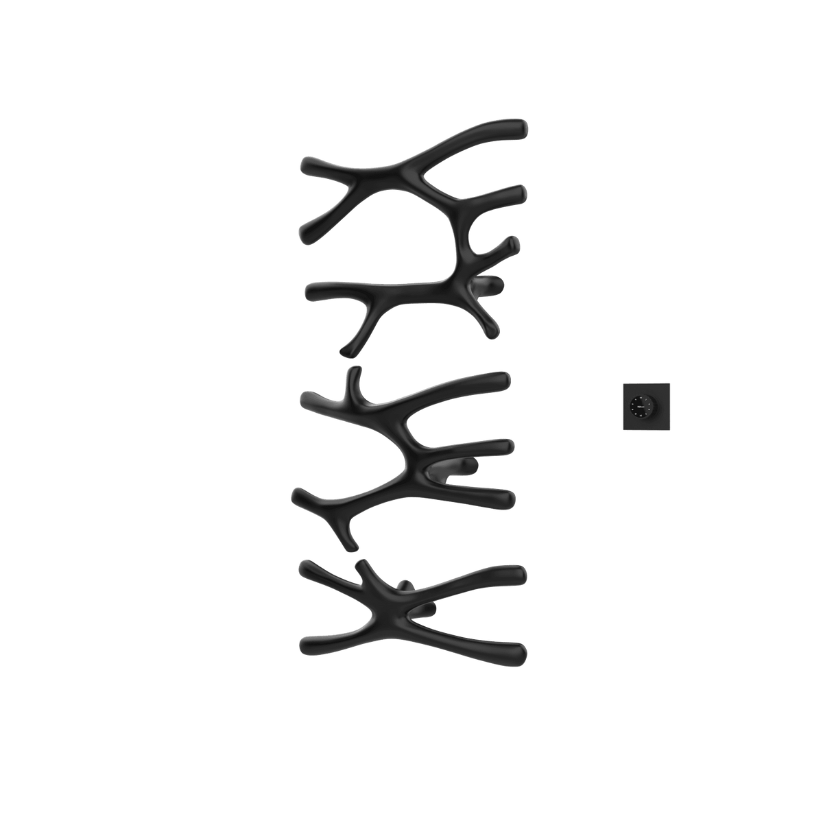 P&Bhusri S7-LMS-BLK-XM Daphne's Branch Large + Medium + Small Towel Warmer in Matte Black
