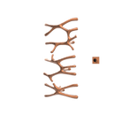 P&Bhusri S7-LMS-BRG-XM Daphne's Branch Large + Medium + Small Towel Warmer in PVD Brushed Rose Gold